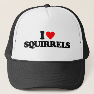I LOVE SQUIRRELS TRUCKER HAT
