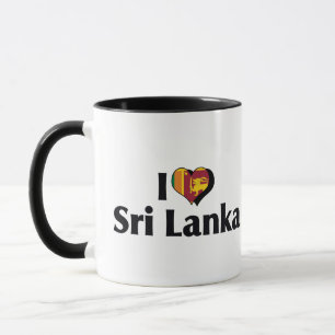 I Love Sri Lanka Flag Mug