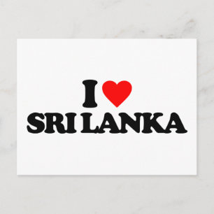 I LOVE SRI LANKA POSTCARD