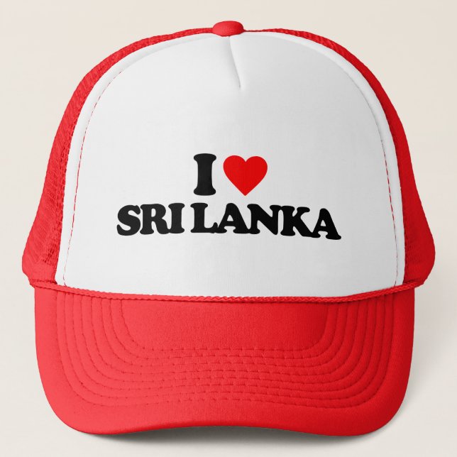 I LOVE SRI LANKA TRUCKER HAT (Front)