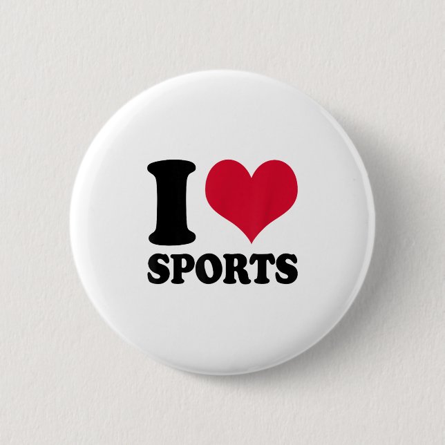 I Love Srts Fitness Motivation  6 Cm Round Badge (Front)