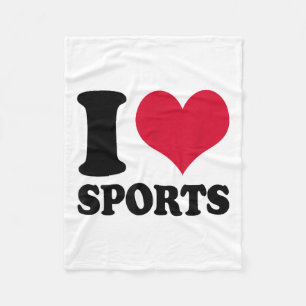 I Love Srts Fitness Motivation  Fleece Blanket