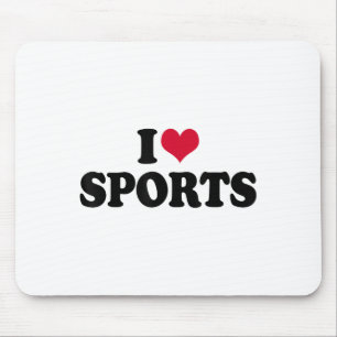 I Love Srts Fitness Motivation Mouse Pad