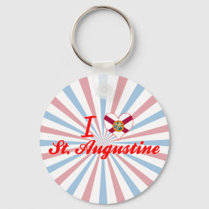 I Love St. Augustine, Florida Key Ring