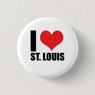 I love St. Louis 3 Cm Round Badge