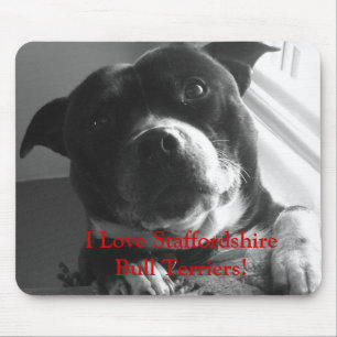 I Love Staffordshire Bull Terriers! Mouse Pad