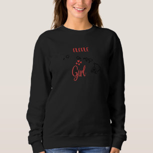 I Love State of Hawaii Flower Outline Eleele City  Sweatshirt