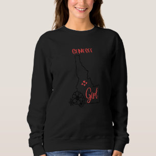 I Love State Of Idaho Flower Outline Genesee City Sweatshirt