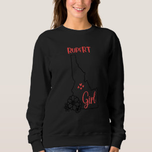 I Love State Of Idaho Flower Outline Rupert City G Sweatshirt