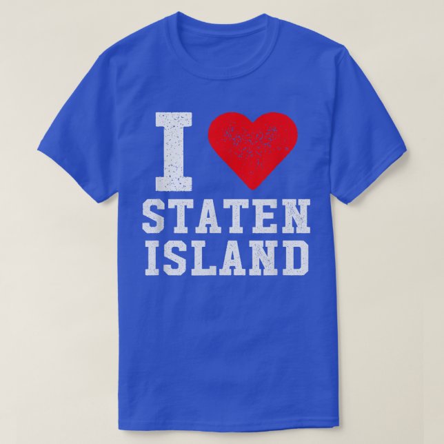I Love Staten Island Red Heart Meme  T-Shirt (Design Front)
