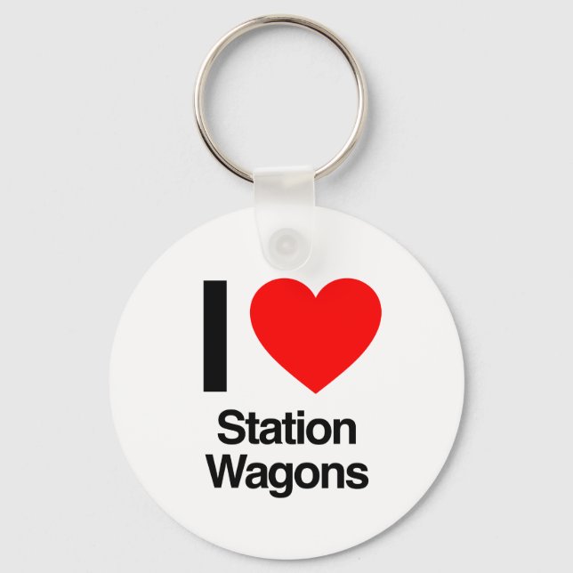 i love station wagons key ring (Front)