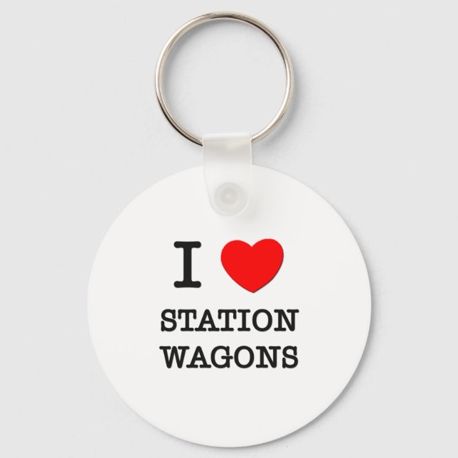 I Love Station Wagons Key Ring (Front)