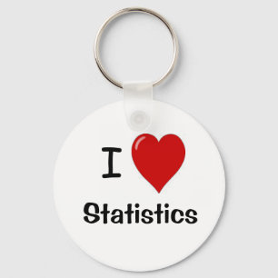 I Love Statistics - I Heart Statistics Key Ring