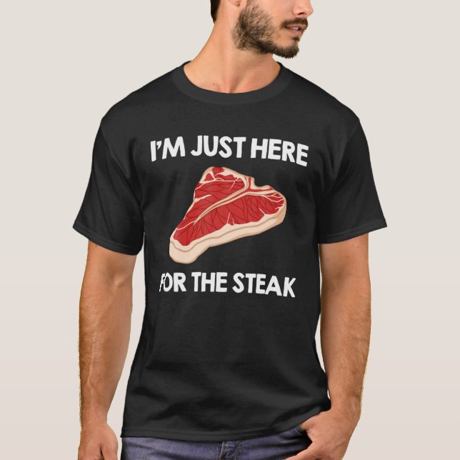 I Love Steak Gift Ribeye House T-Shirt (Front)