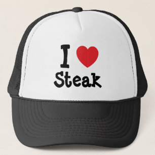 I love Steak heart T-Shirt Trucker Hat