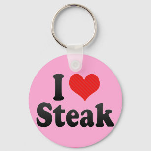 I Love Steak Key Ring