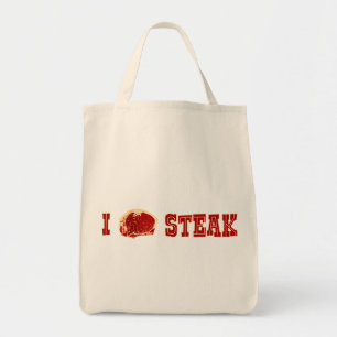 I Love Steak Tote Bag