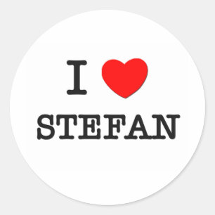 I Love Stefan Classic Round Sticker