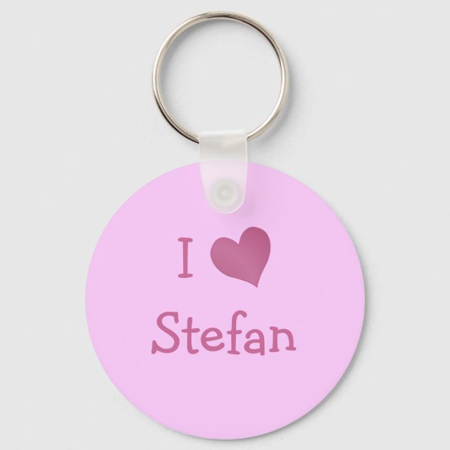 I Love Stefan Key Ring (Front)