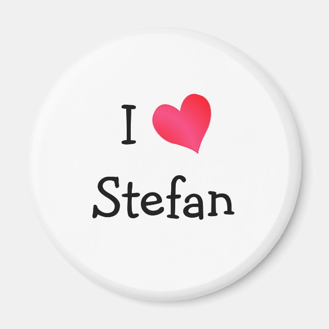 I Love Stefan Magnet (Front)
