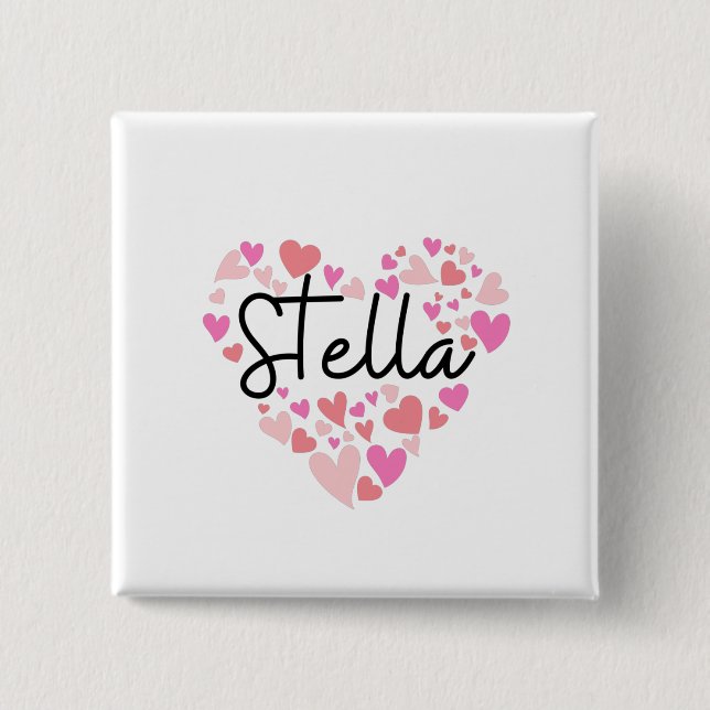 I love Stella 15 Cm Square Badge (Front)