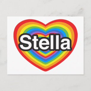 I love Stella. I love you Stella. Heart Postcard