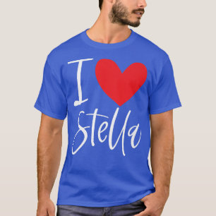 I Love Stella Name Personalized Girl Woman Bff Fri T-Shirt