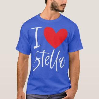 I Love Stella Name Personalized Girl Woman Bff Fri T-Shirt