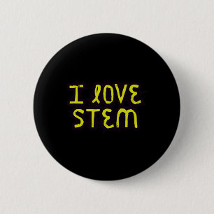 I Love Stem - Science 6 Cm Round Badge
