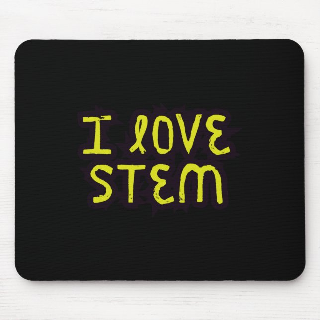 I Love Stem - Science  Mouse Pad (Front)