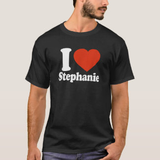 I Love Stephanie I Heart Stephanie Red Heart Valen T-Shirt