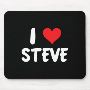 I Love Steve - Heart - Name  Mouse Pad