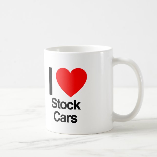 i love stock cars coffee mug (Right)