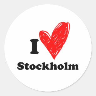 I love Stockholm Classic Round Sticker
