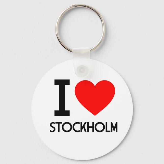I Love Stockholm Key Ring (Front)