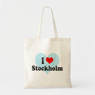 I Love Stockholm, Sweden Tote Bag