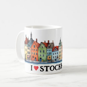 I Love Stockholm   Sweden Travel   Coffee Mug