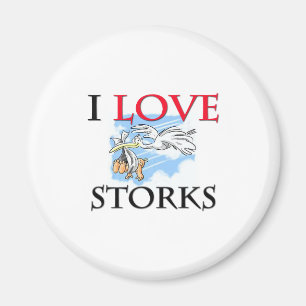 I Love Storks Magnet