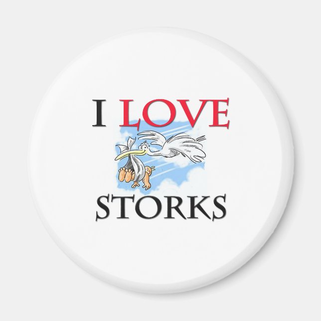 I Love Storks Magnet (Front)