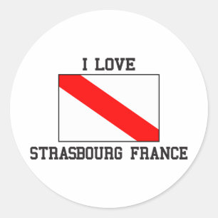 I Love Strasbourg Classic Round Sticker