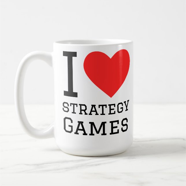 I love strategy games  coffee mug (Left)