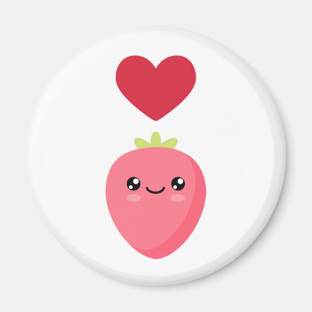 I love Strawberries Magnet (Front)