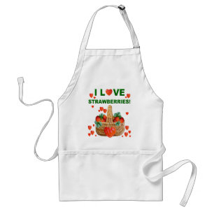 I LOVE STRAWBERRIES! STANDARD APRON