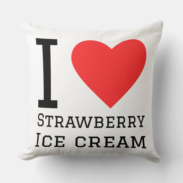 I love strawberry ice cream cushion (Front)