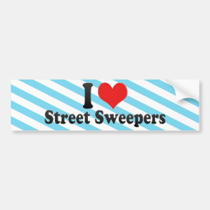 I Love Street Sweepers Bumper Sticker