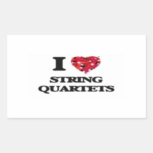I love String Quartets Rectangular Sticker