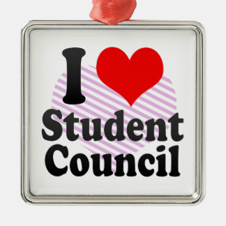 I love Student Council Metal Ornament