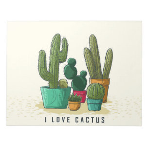 I Love Succulents Notepad