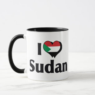 I Love Sudan Flag Mug