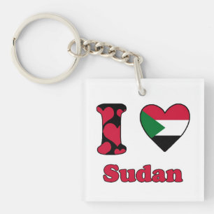 I love Sudan Key Ring